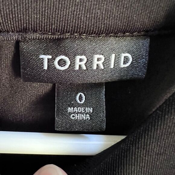 Torrid black Mini Scuba Fluted sleeveless Dress 0 - Picture 11 of 11